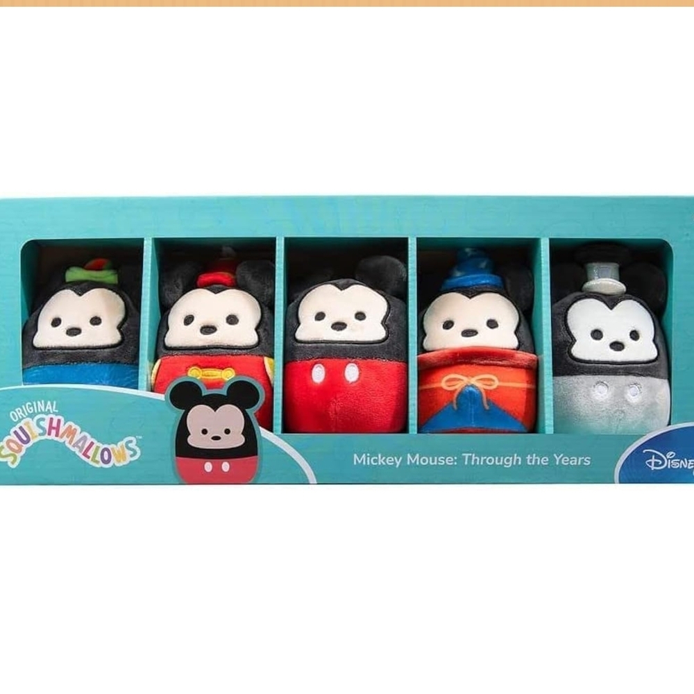 Disney Mickey Mouse Squishmallows Set - Black, Red, Blue, Silver